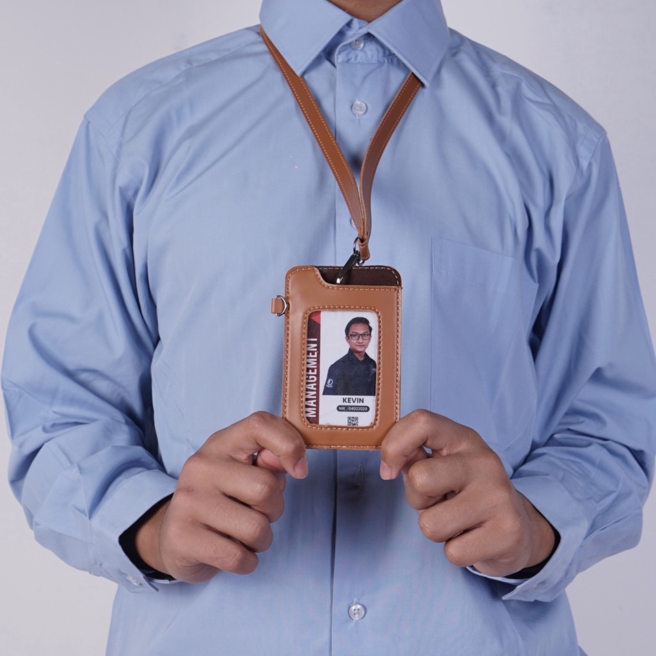 

Promo Untung ID Card Case id card Holder name tag Terbuat Dari Kulit PU Tali Gantung Kode ENT1