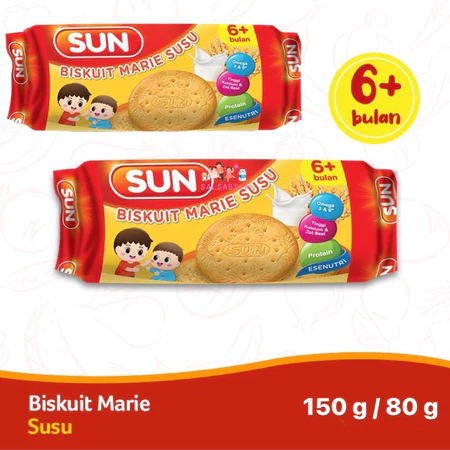 Sun Biskuit Marie Susu 80gr / 150gr / Biskuit Marie Keju 80gr