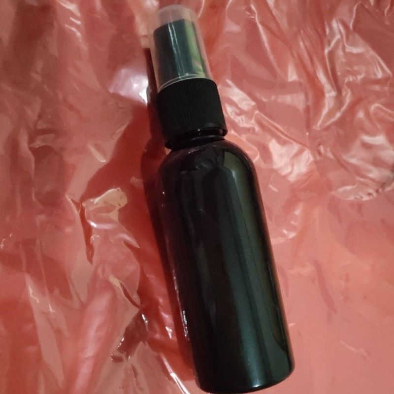 Botol 60ml spray hitam tutup hitam / BOTOL 60 ml