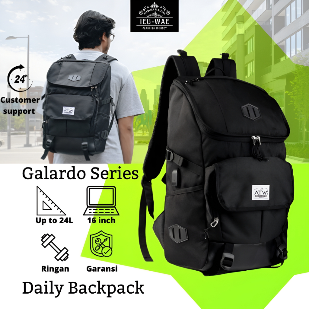 Tas Gendong Ransel Gandong Backpack Laptop Leptop 15,6 14 16 Inch Pria Wanita Traveling Kerja Sekola