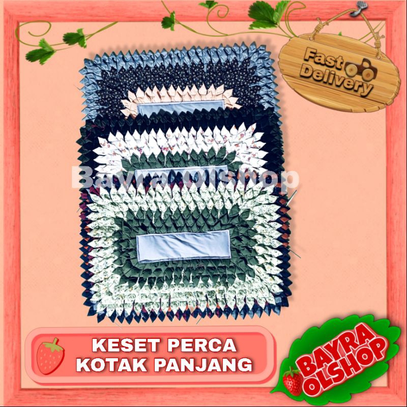 KESET KAIN PERCA PERSEGI PANJANG PINCUK / Keset Kotak / Keset Kain Perca Kotak