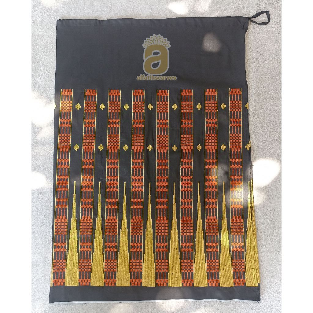 [Motif D] Sarung Lagosi Sutra Bordir / Sarung Bordir / Sarung Serut / Sarung Sutra Sengkang / Sutera
