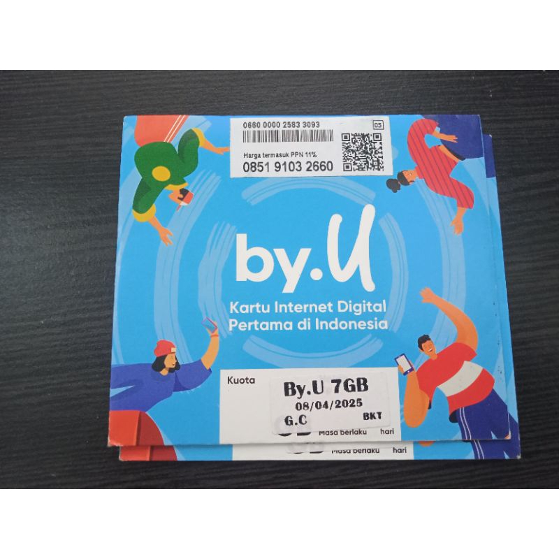 kartu Perdana byU 7GB nasional aktif selamanya