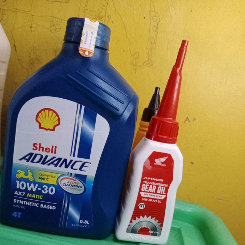 Paket OLI Shell matic 0,8 Ax7 & OLI gear Honda