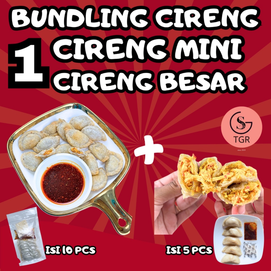 

Bundling 1 Cireng Mini x 1 Cireng Besar Dengan Kuah Chilli Oil