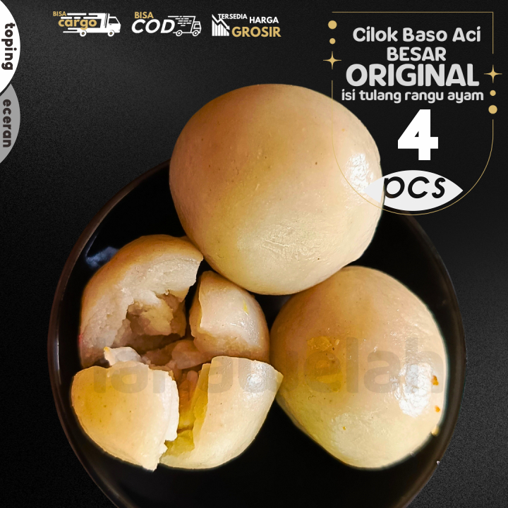 

Baso Aci CILOK BESAR 4pcs pentol isi TULANG RANGU/Rawan Ayam ORIGINAL by Lahawelah