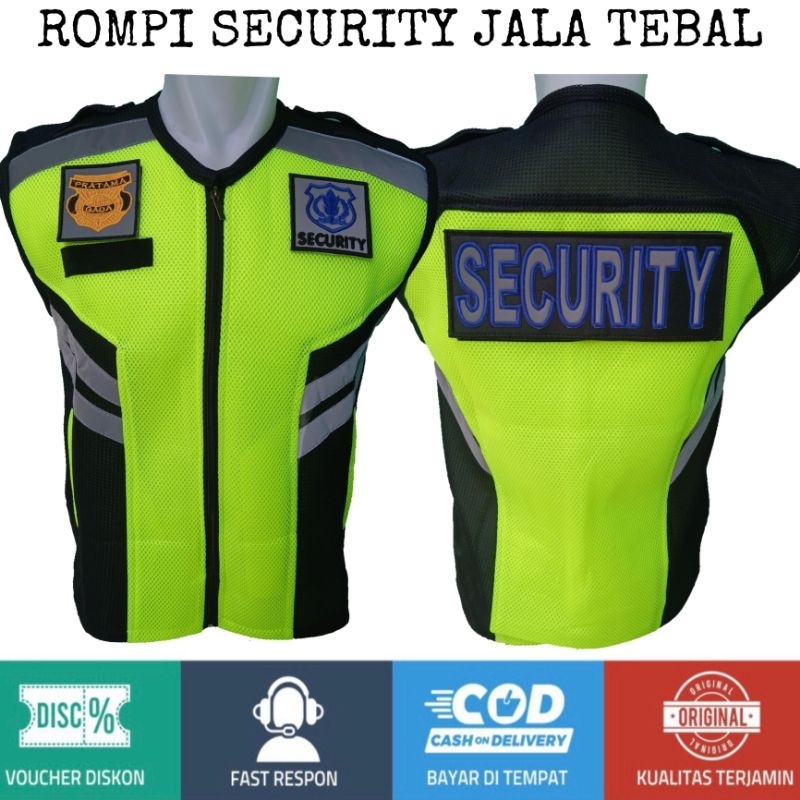 Rompi Security Satpam Bahan Double Mesh Premium