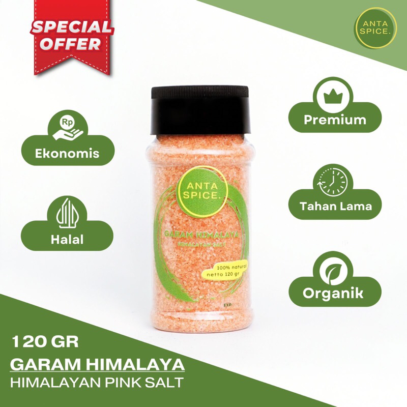 

Garam Himalaya / Himalayan Pink Salt 120 Gr