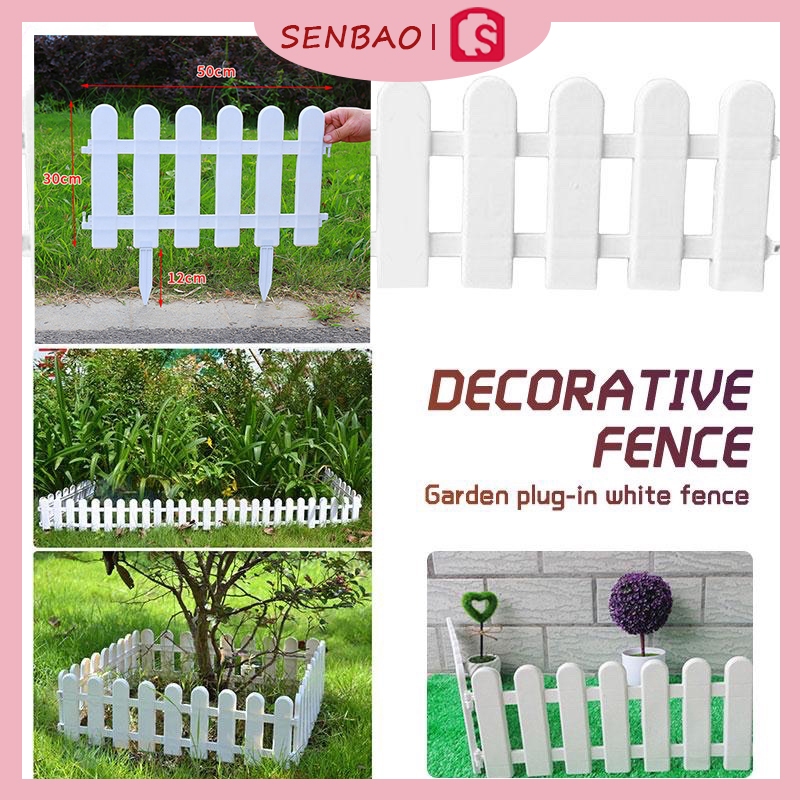SENBAO Pagar taman/pagar/taman/pagar taman plastik/DIY Dekorasi pagar taman/pagar putih