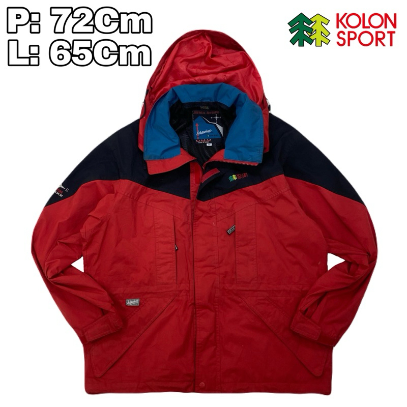 J86 Jaket Outdoor Vintage Fullface Kolon Sport  Waterproof Jumbo Parasut Hiking Pendaki Gunung