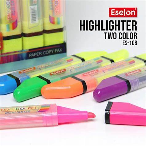 

SELUSIN ( 12 PCS ) Highlighter Eselon Stabilo Eselon Dua Warna ES-108
