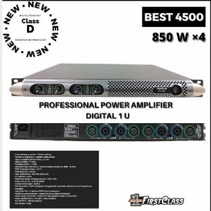 power amplifier firstclass best 4500 4 channel 850w x 4