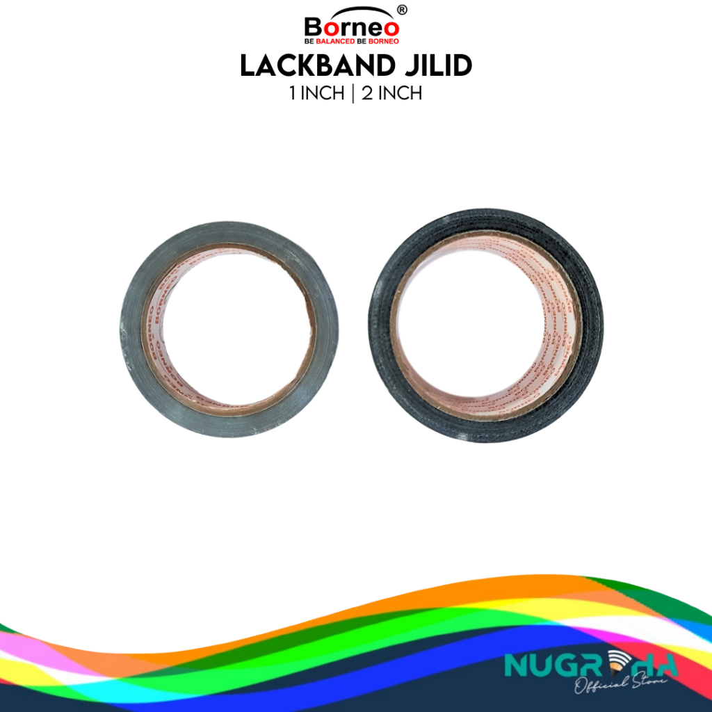 

Lakban Jilid Cloth Tape Kain Hitam Borneo 2 Inch