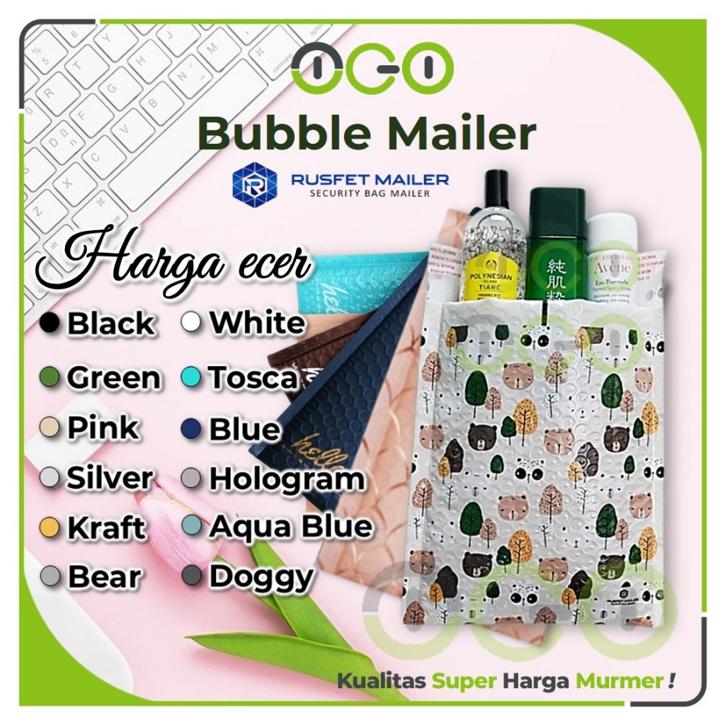 

Amplop Plastik Packing Bubble Mailer Olshop Harga Ecer Satuan Murah / Bubble Mailer Rusfet All Motif