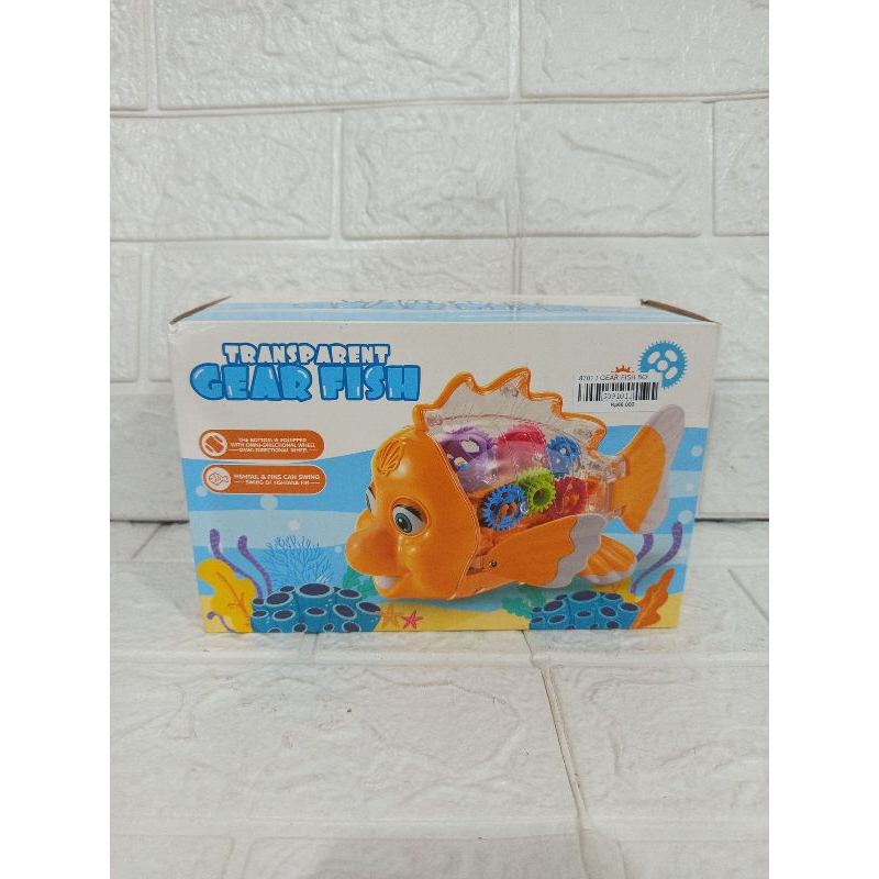 Mainan Transparan Gear Fish / Mainan Ikan Gear