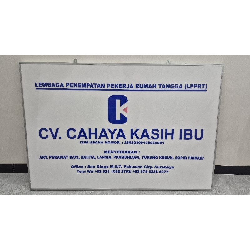 

Papan nama usaha akrilik 100x150cm Custom