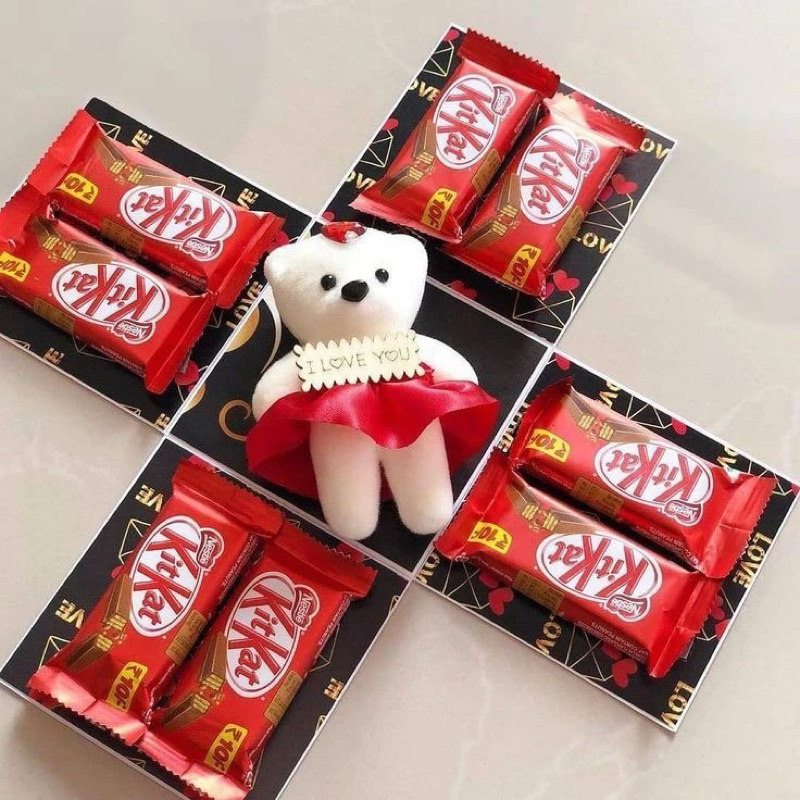 

Explosion Box Mini Plus boneka Snack Gift Hamper Kado Unik
