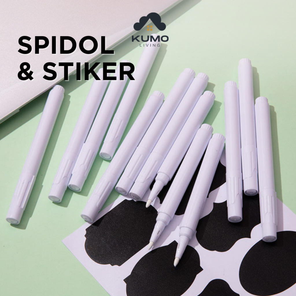 

Kumo Living Spidol Putih Stiker Hitam Tempat Bumbu