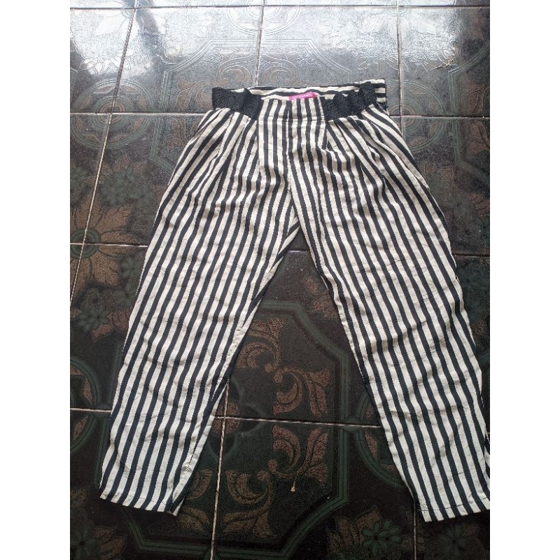 preloved celana loreng / pl celana wanita