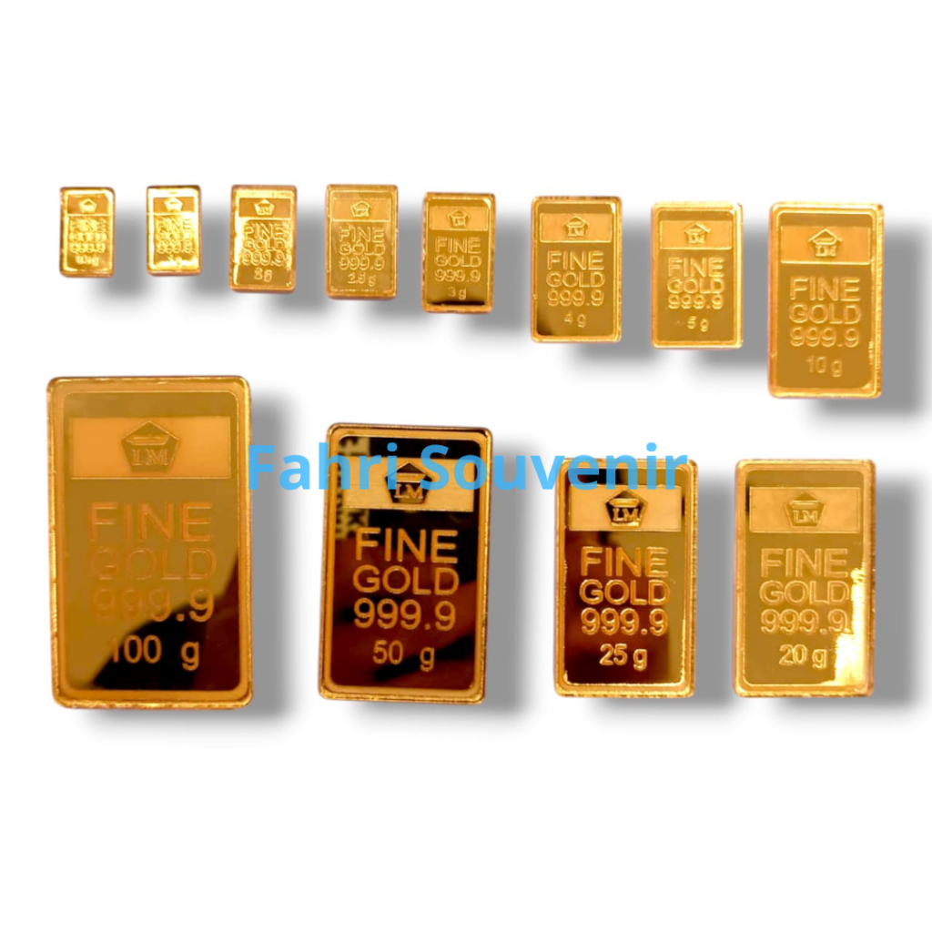 Replika Emas Batang Dekorasi Mahar Akrilik Gold Mirror