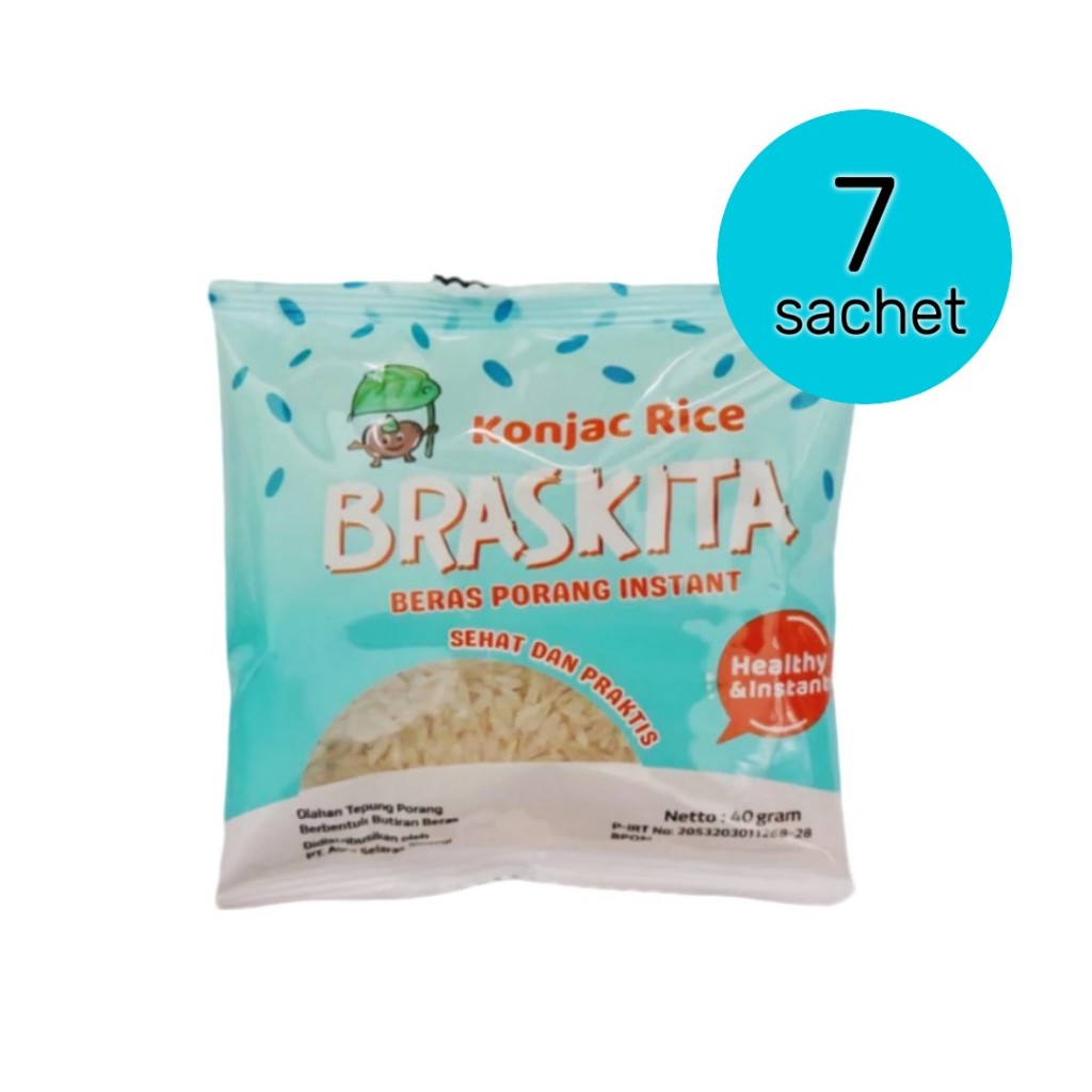 

Braskita Beras Porang 40 Gram x 7 Sachet Shirataki Konjac Nasi Sehat Diet Instan Rendah Gula Kalori