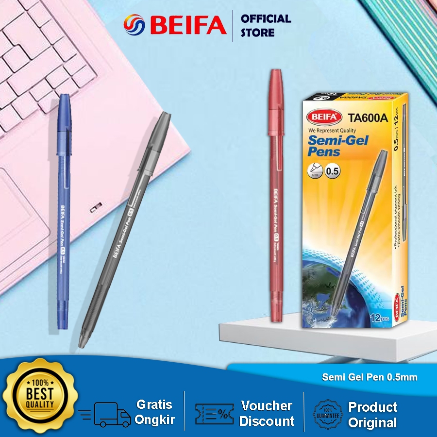 

Beifa Semi Gel Pen / Bolpen Semi Gel 0.5mm Smooth Writing dan Fast Drying TA600A