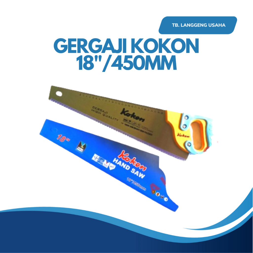 LU GERGAJI KOKON HAND SAW 18''/450mm GERGAJI KAYU GERGAJI TANGAN SUPER TAJAM POTONG KAYU TRIPLEK 14 