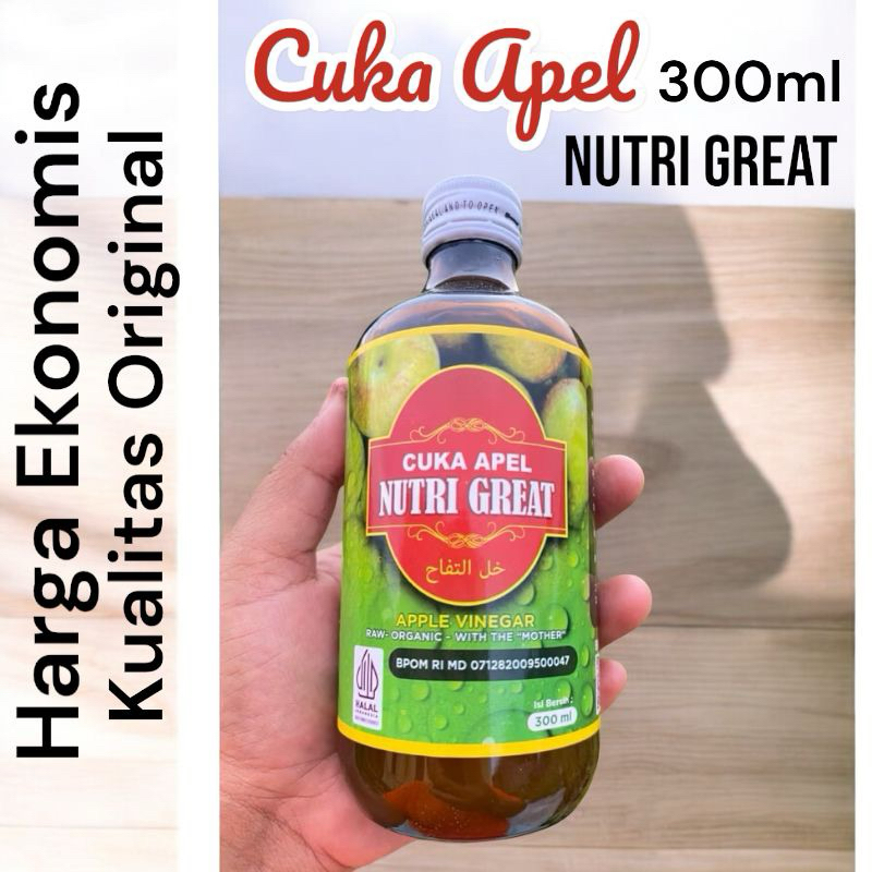 

(Original) Cuka Apel | Cuka Apel Nutrigreat 100% Alami 300ml Natural Apple Cider Vinegar Original Detox