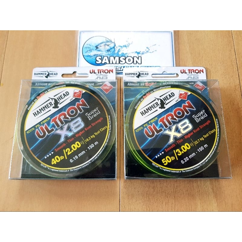 senar pe hammerhead ultron x8 150 meter single color warna kuning stabilo pe casting gabus tomman ma