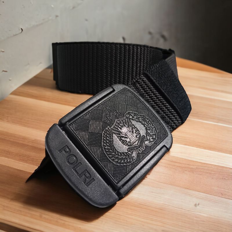 Sabuk tactical laser timbul logo POLRI