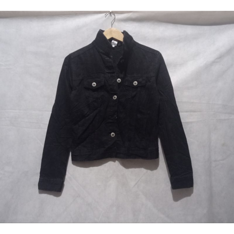 Jaket Denim Anko Hitam 3 Preloved