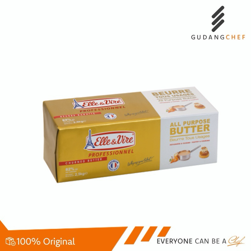 

Elle & Vire All Purpose Butter 82% 2.5kg - Mentega Serbaguna Kualitas Premium