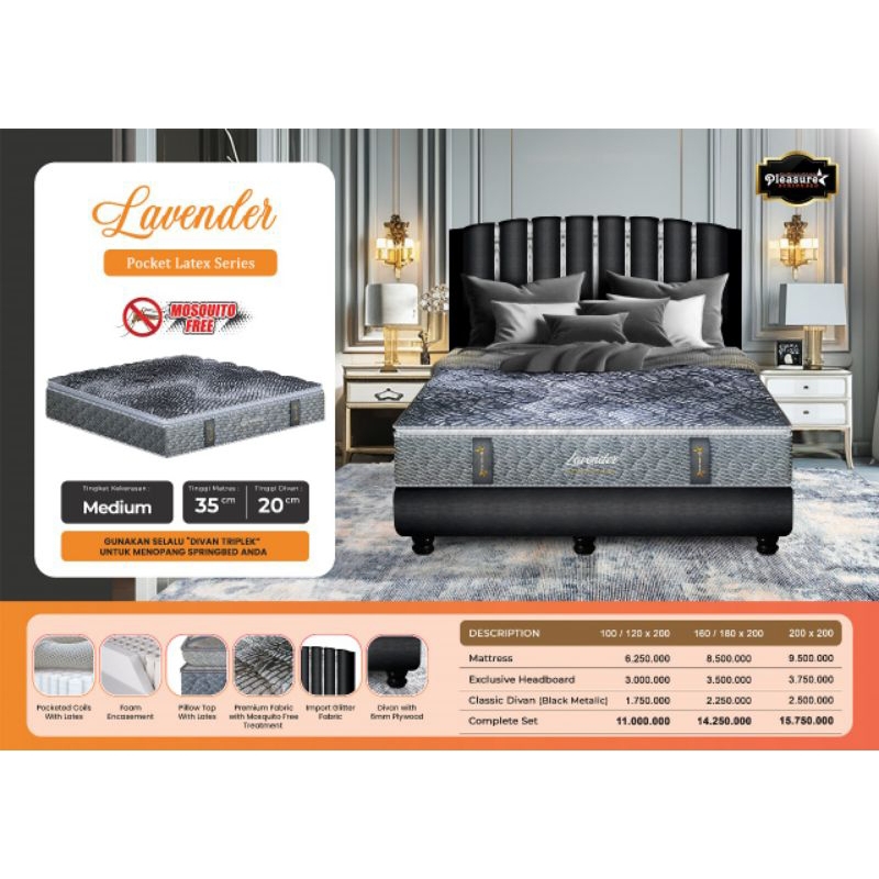 Springbed Pleasure Lavender Latex