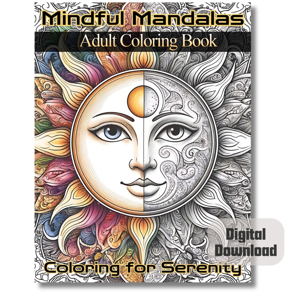 

36 Pages Buku Mewarnai Dewasa - Printable Adult Coloring Book - Digital Downloads - Gambar Mandala