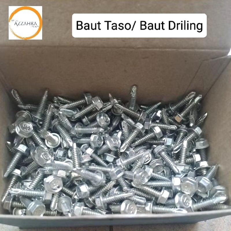 Baut Driling kunci kepala 8 / Baut Roofing/ Baut Galvalum /baut Taso  (Azzahratoserba22)