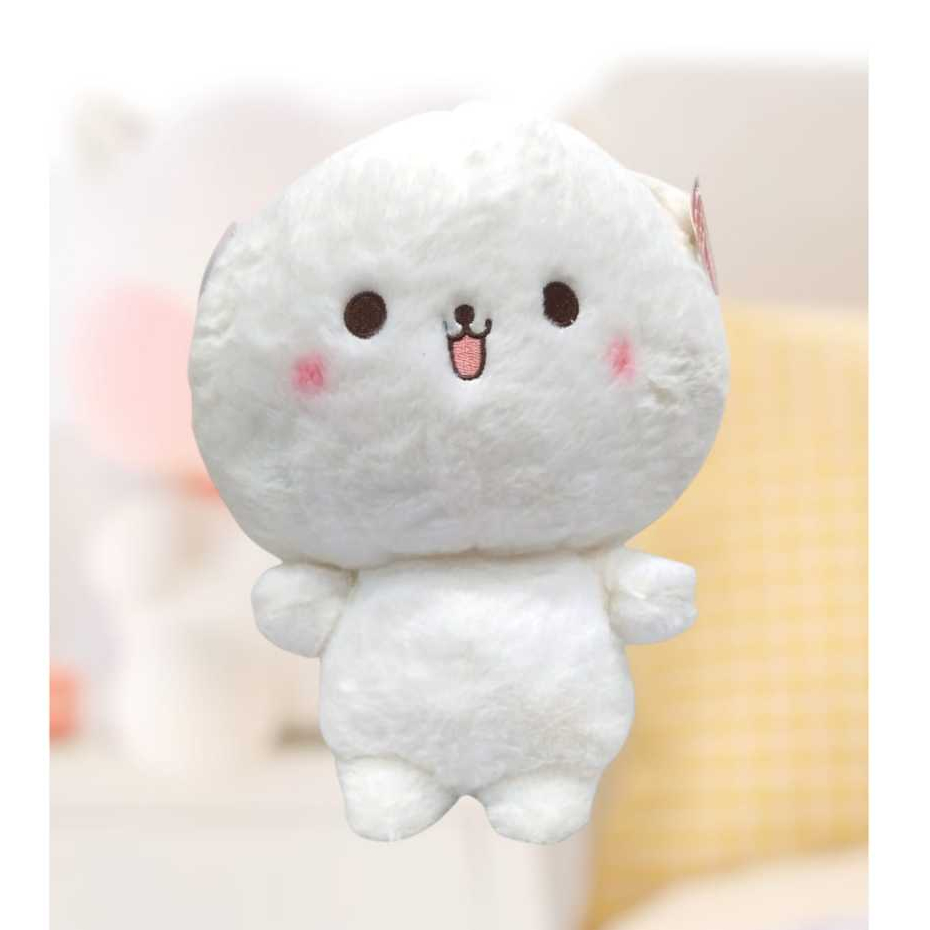 Boneka Kucing Putih Pipi Merah Boneka Kucing Lucu