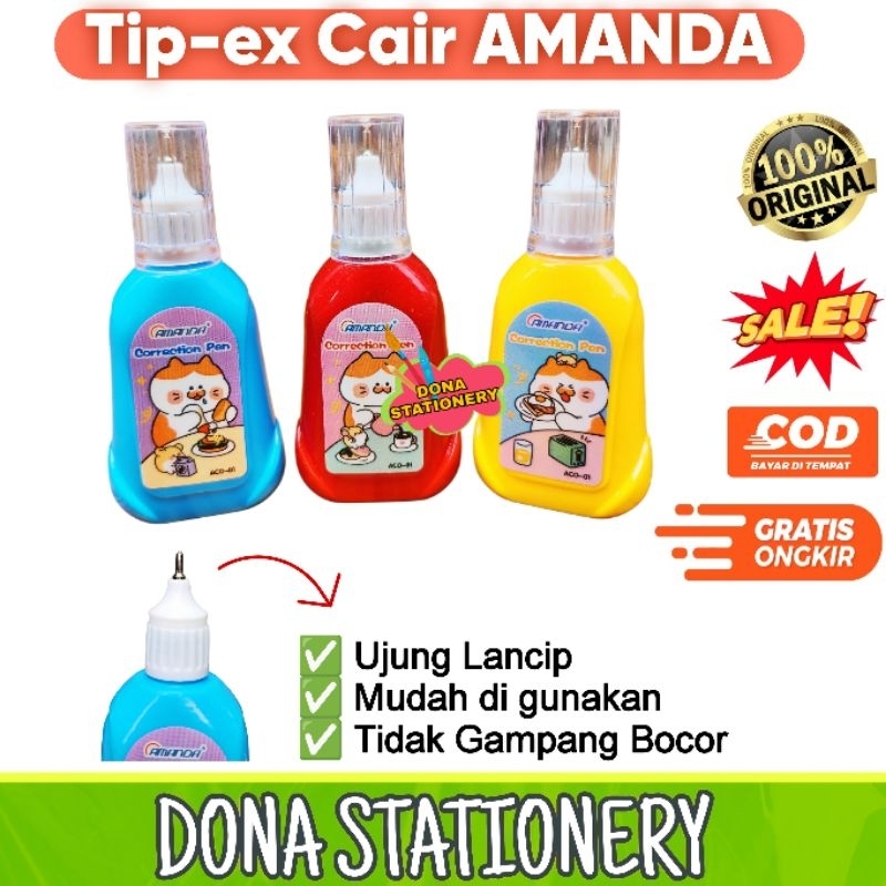 

TIP EX CAIR AMANDA | Correction Pen | Tip Ex Cair Fancy Karakter