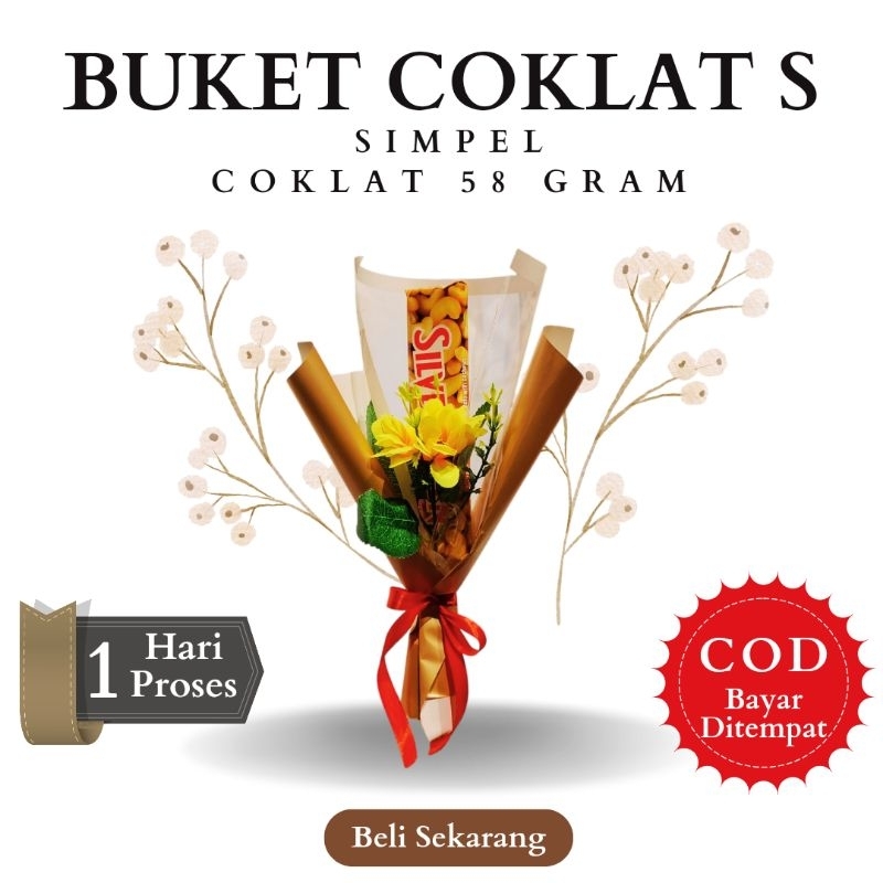 

Buket Coklat Silverqueen 55gr isi 1 | Buket Bunga Artificial - Our Stuff Indonesia