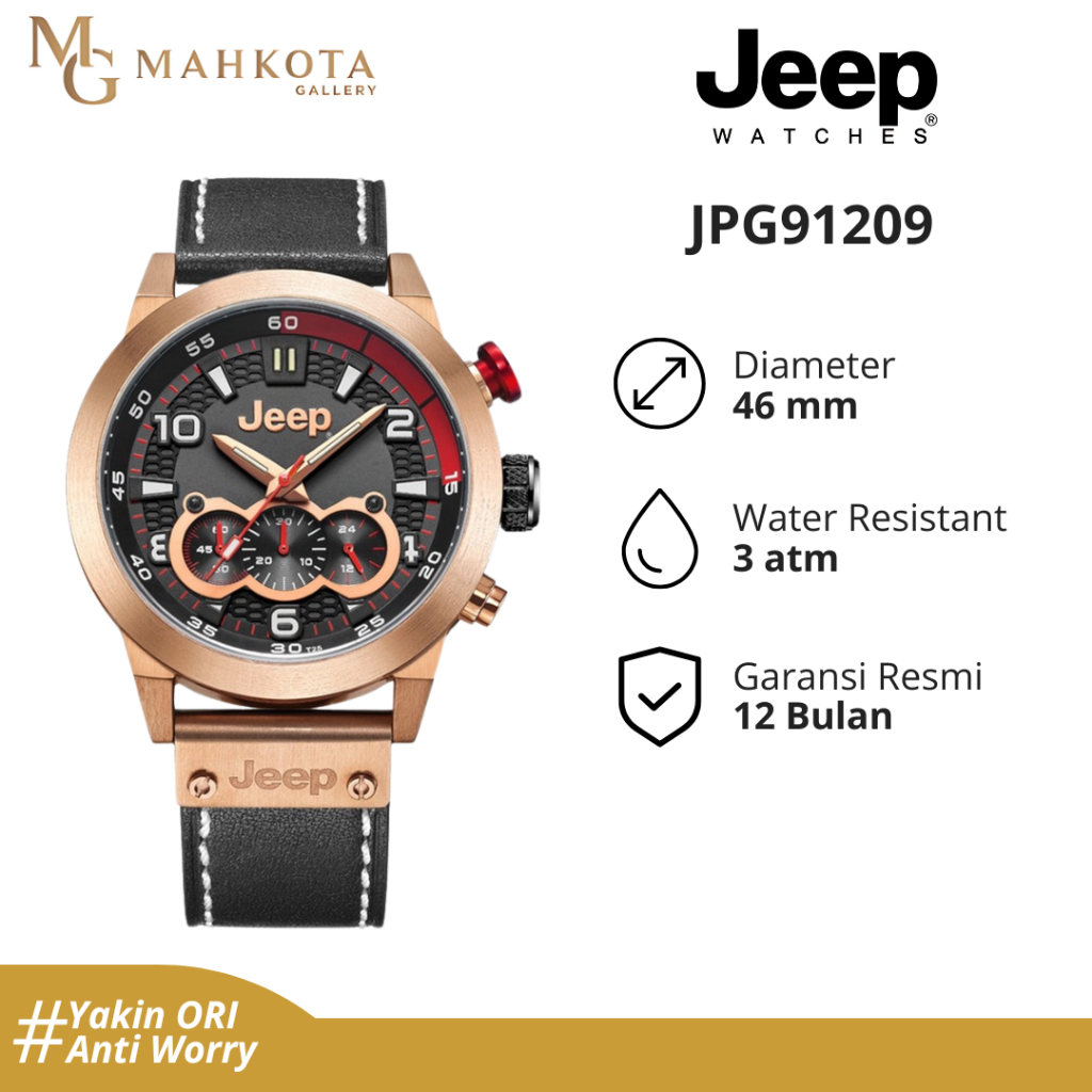 Jam Tangan Pria Jeep seri JPG91209 Analog Original Bergaransi
