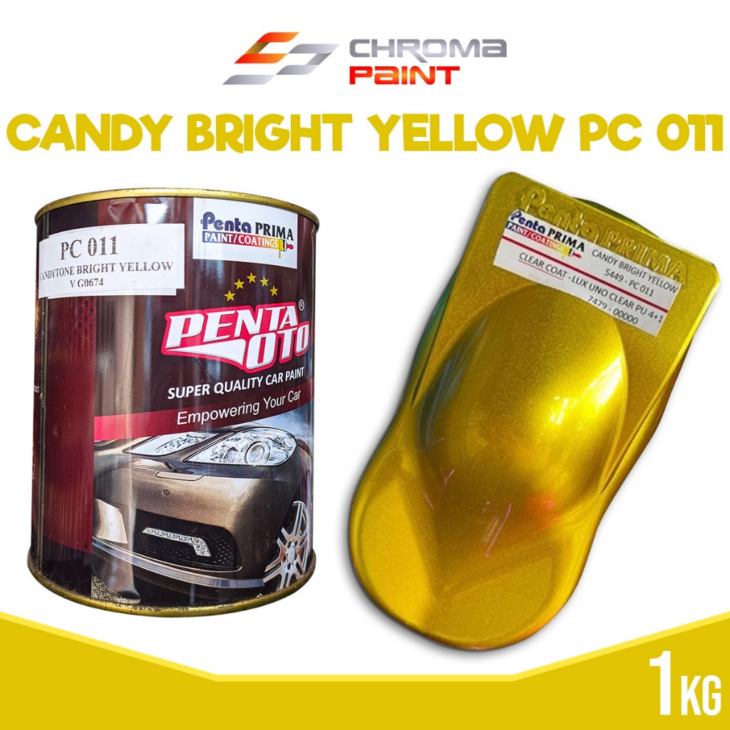 Cat Penta OTO Candy Bright Yellow PC 011- Cat PU Warna Kuning Candy Cerah