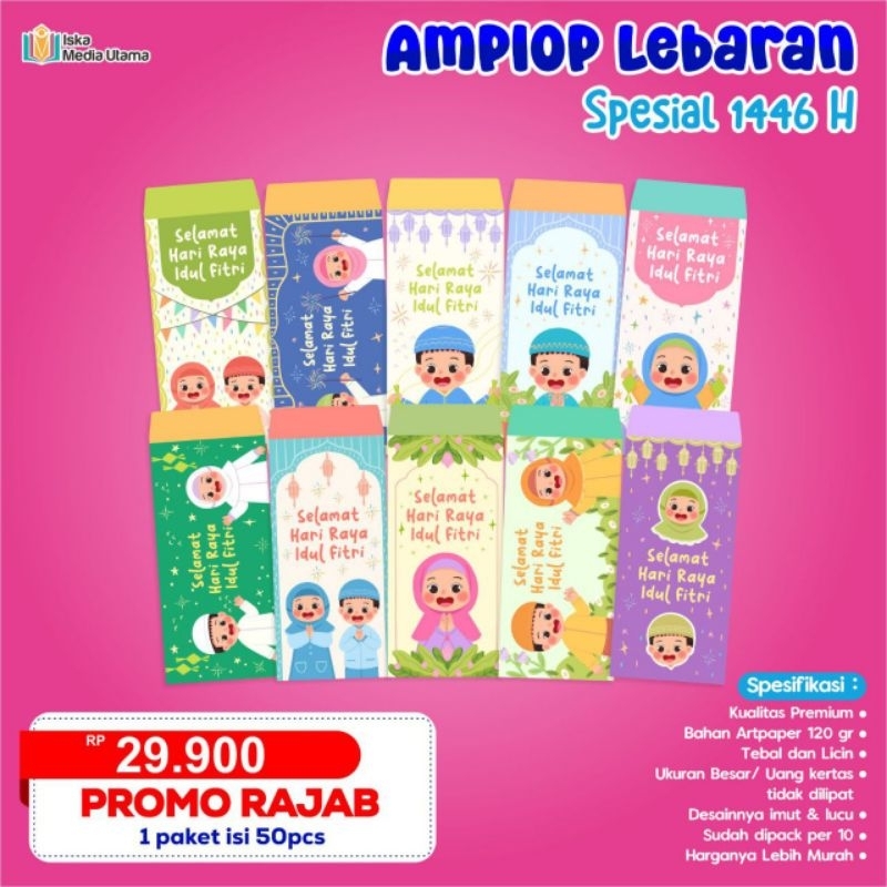 

Iska Media Utama Edisi Lebaran Amplop Lebaran 1 paket Isi 50 pcs - Lebaran - amplop lebaran lucu