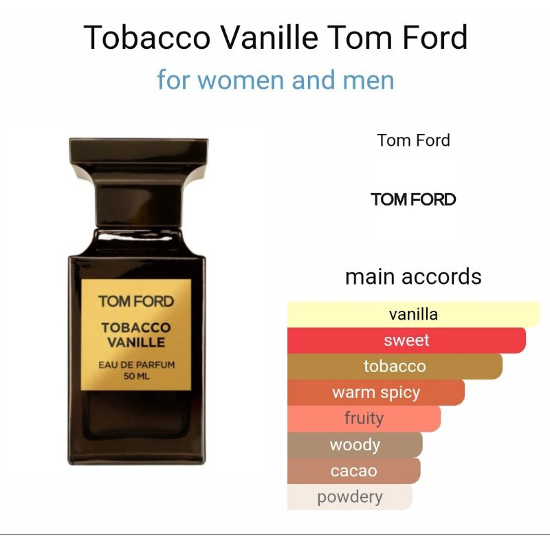Parfume Refile TOBACCO VANILLE TOM FORD for UNISEX [ HQ ] Tahan Lama By Madiun Bibit Parfume