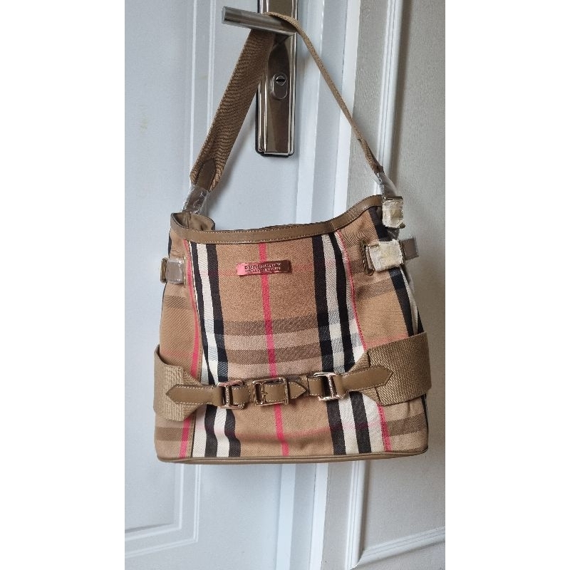 Tas wanita canvas burberry mirror quality