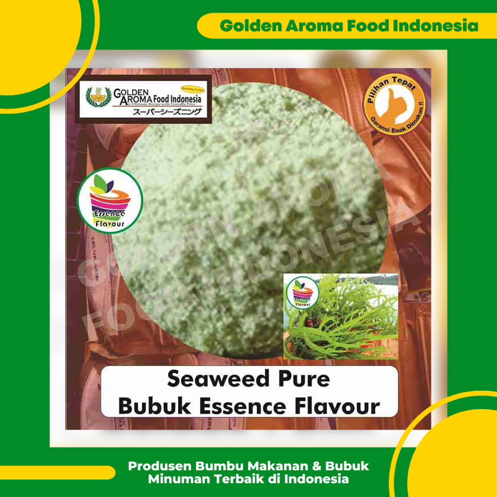 

Bubuk Rumput Laut Pure Efe 1/2 Kg Essen Flavor Ekstrak Seaweed Murni 500 Gram Tanpa Gula Flavour Essence Flavour Extract GAFI Buat Makanan dan Minuman Roti Kue Bolu Wangi Terbaik yang Bagus Bandung Jakarta Surabaya Review Suwir Nasi Bejek Umpan Pelet