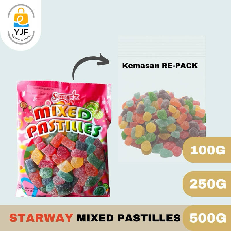 

Starway Waisun Mixed Pastiles Jelly / Permen Jeli / Yupi / Permen Malaysia REPACK - 100g/250g / 500g