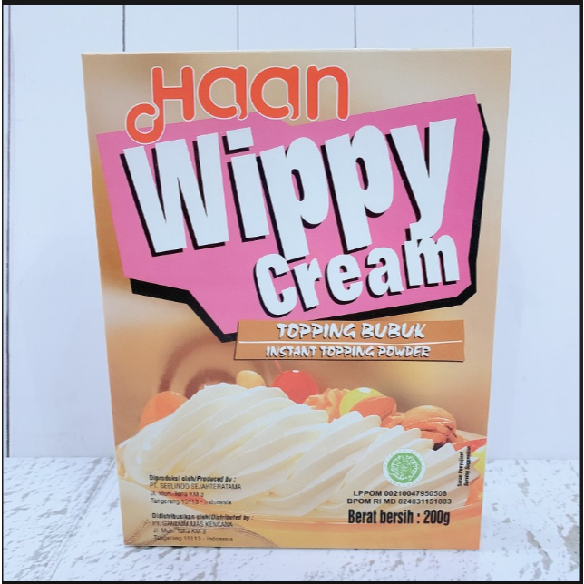 

Haan Wippy Cream / Cream Bubuk 200 gr