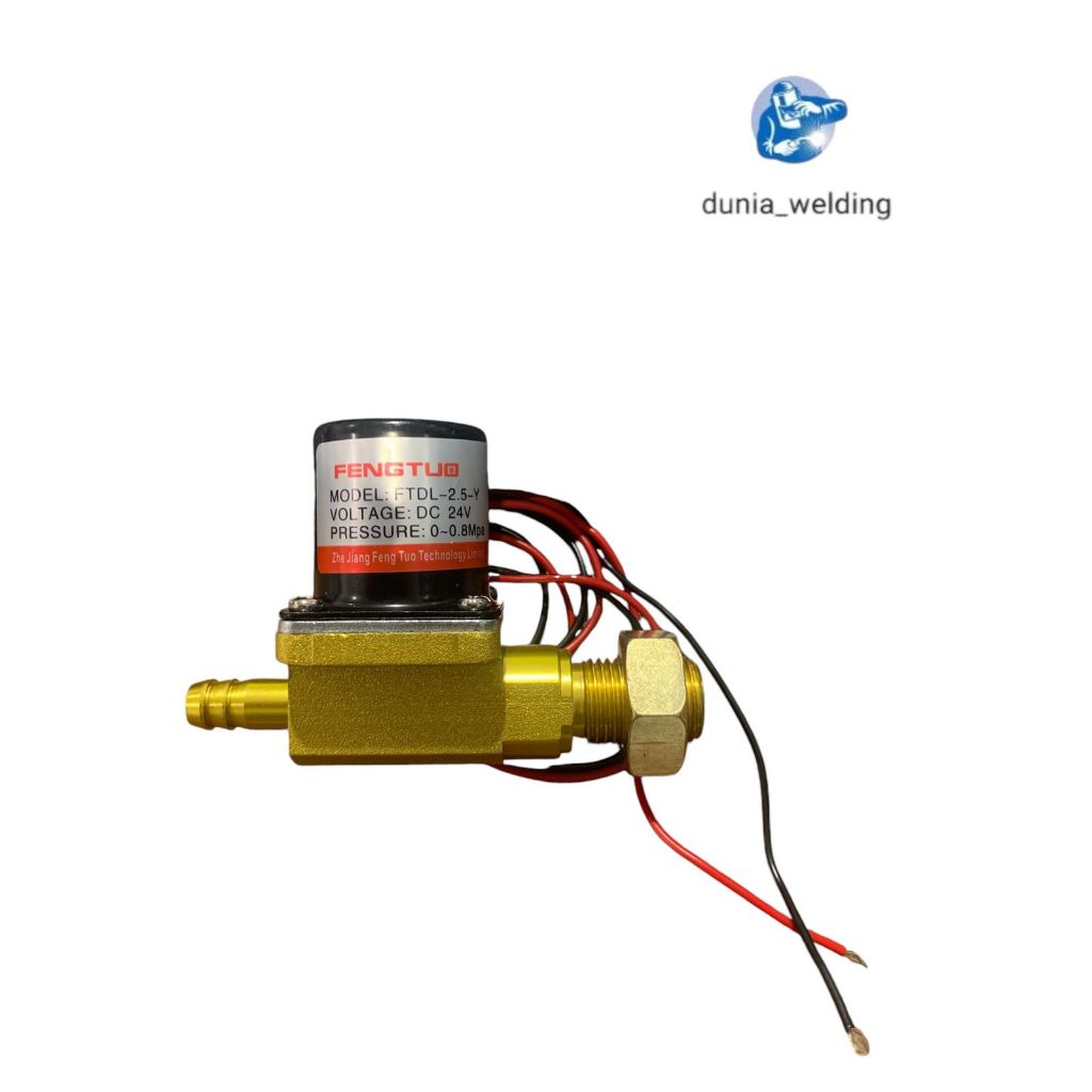 Selenoid Valve Brass Kuningan DC 24V MIG Wire Feeder Welding DC24V - DC24V (Set Dengan Konektor)