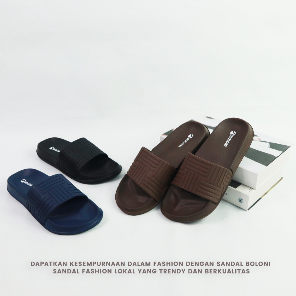 [ KINGMAN] SLIP ON MOTIF PRIA | SANDAL SLIDE PRIA | SANDAL CASUAL | SANDAL FASHION