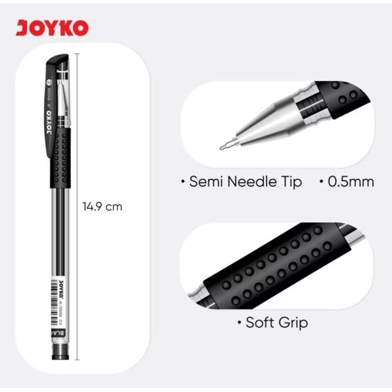 

Gel Pen Pulpen Pena Joyko JK-100SN 0.5 mm (1 Pcs)