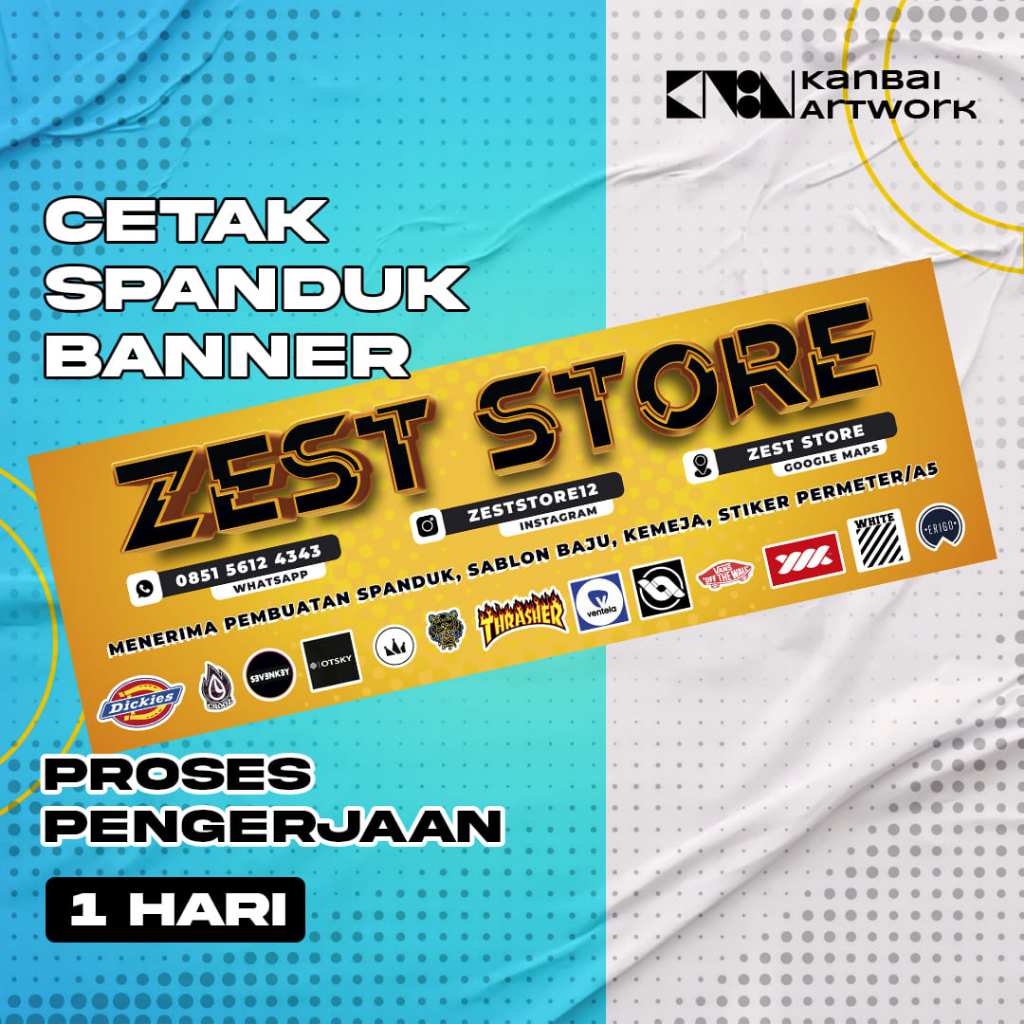 SPANDUK SEMBAKO, BANNER TOKO PULSA, DLL